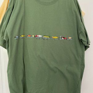 Men's XL Novelty T-Shirt - Fishing Lures